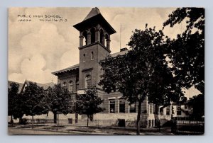 PUBLIC HIGH SCHOOL MILLVILLE NEW JERSEY POSTCARD (c. 1909)