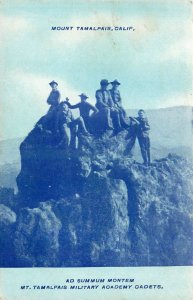 c1910 Mount Tamalpais California Military Academy Cadets Postcard 26-639