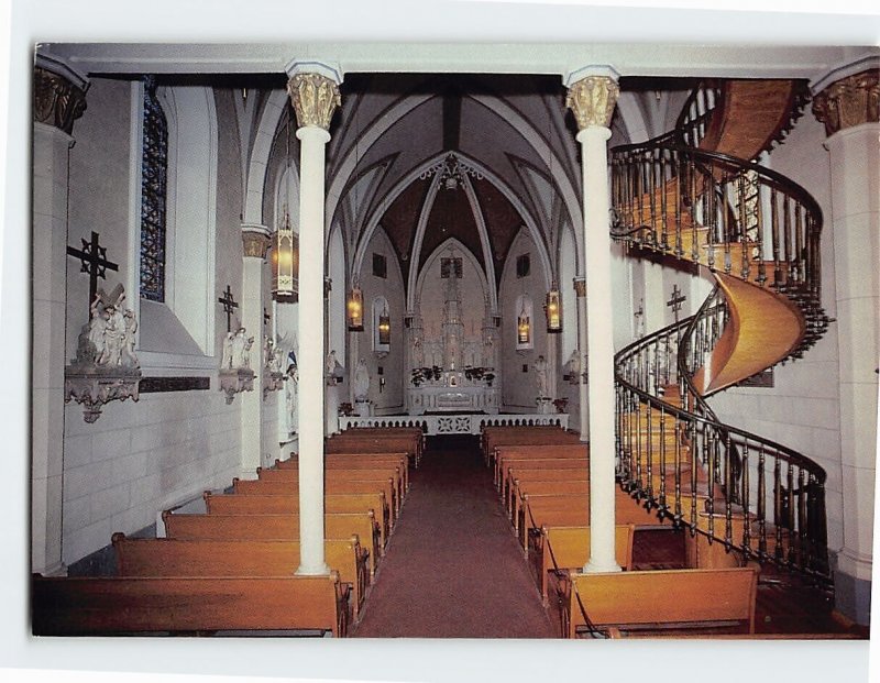 Postcard Interior of Loretto Chapel Santa Fe New Mexico USA