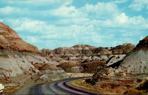 Montana Driving Through The Badlands On Highway 10