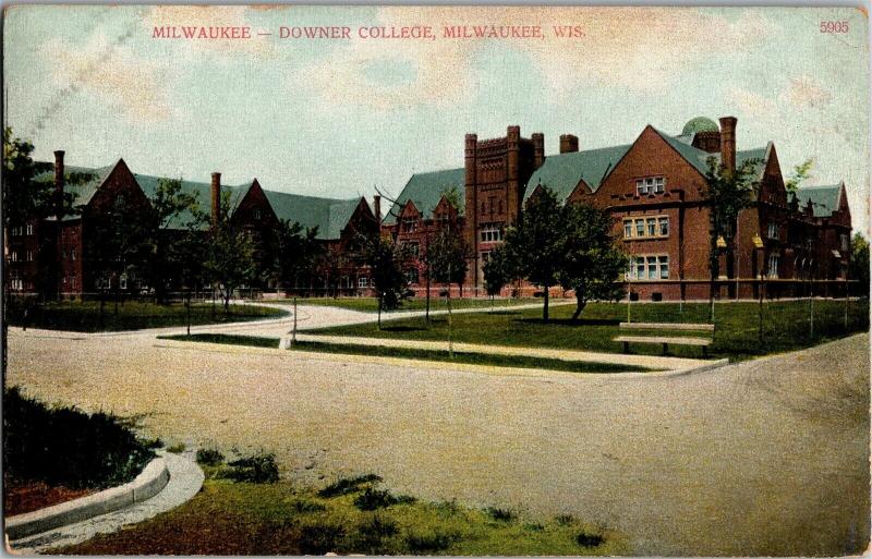 Downer College Buildings, Milwaukee WI Vintage Postcard P22