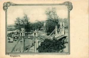 PC CPA SINGAPORE, BRIDGE, VINTAGE POSTCARD (b4287)