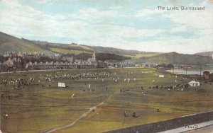 GOLF THE LINKS BURNTISLAND SCOTLAND UK POSTCARD (c. 1920s)