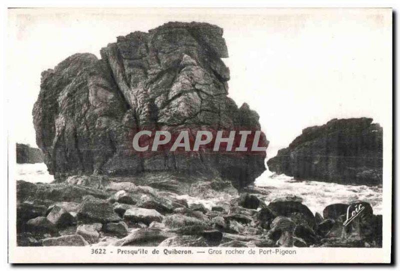 Postcard Old Presqu island of Quiberon Big Rock Port Pigeon