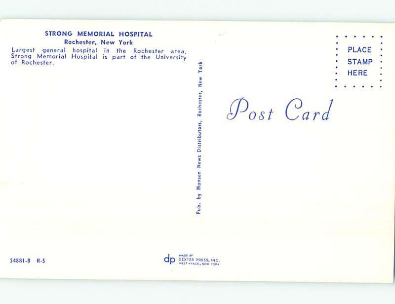 Unused Pre-1980 HOSPITAL SCENE Rochester New York NY J9013