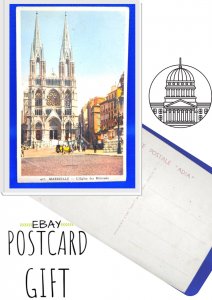 postcard St. Vincent de Paul Church color France AIDA Marseille unposted