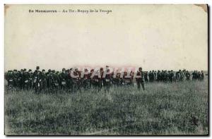 Old Postcard Army Maneuvers In Shooting Rest of the troop