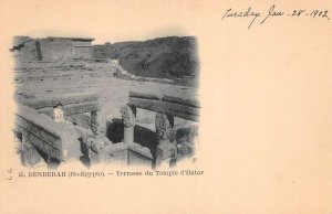 Denderah Egypt Terrasse du Temple d'Hator Vintage Postcard AA75015