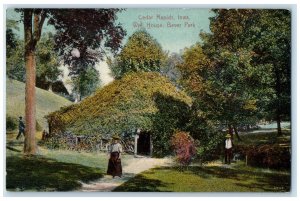 1911 Well House Bever Park Exterior View Cedar Rapids Iowa IA Vintage Postcard