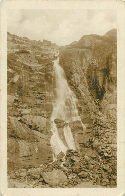 Slovakia Tatra mountains Vodopad SKOK waterfall real photo postcard 