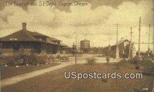 Fountain & SP Depot - Eugene, Oregon OR  