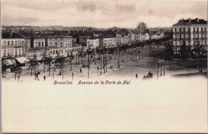 Belgium Brussels Bruxelles Avenue de la Porte de Hal Vintage Postcard C050