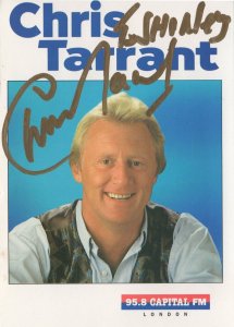 Chris Tarrant Capital Radio DJ Rare Publicity Card Hand Signed Photo