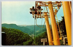 Slade Kentucky~Natural Bridge State Park~Mt Scenery~Sky Lift~Sign~1950s Postcard