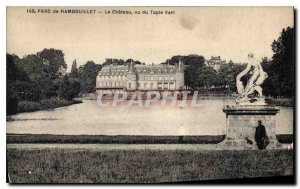 Old Postcard Park Rambouillet Chateau seen the Green Carpet