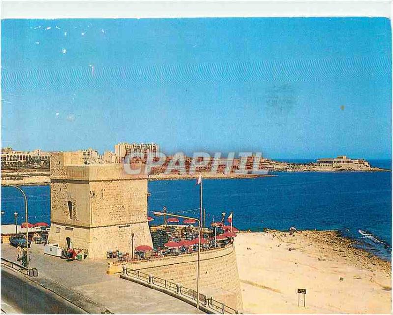  Modern Postcard St Julians Tower Sliema Malted