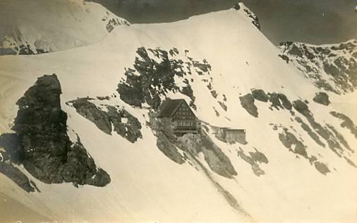 Switzerland - Berghaus Jungfraujoch with Mt. Sphinx  *RPPC