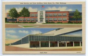 Service & Parts Building Buick Motor Company Plant Flint Michigan postcard