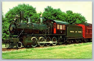 Vintage Railroad Train Locomotive Postcard - Norfolk & Western #6