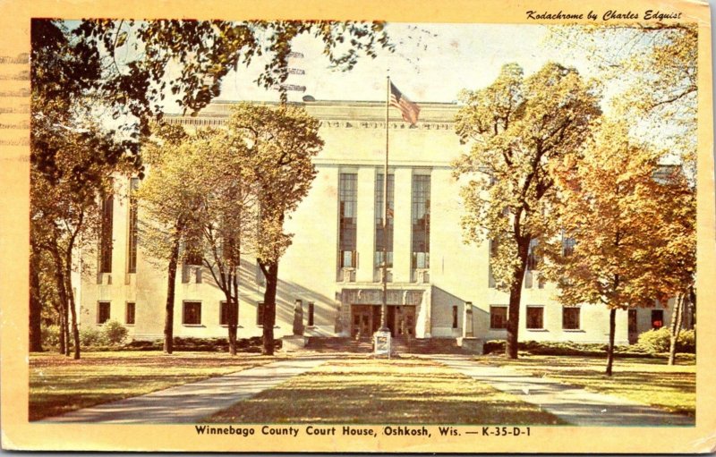 Wisconsin Oshkosh Winnebago County Court House 1950 Dexter Press