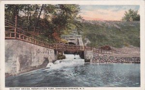 New York Saratoga Springs Godfrey Bridge In Reservation Park Curteich