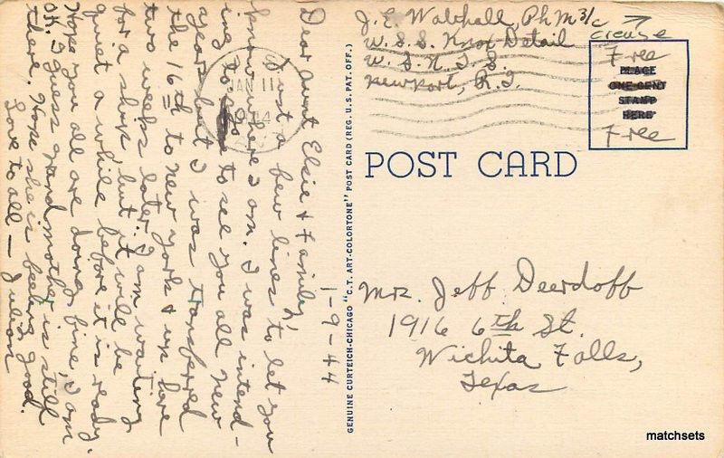 1940s Rhode Island Large Letters Multi View linen Teich postcard 10940