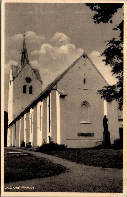 Denmark Thisted Kirken Vintage Postcard C004