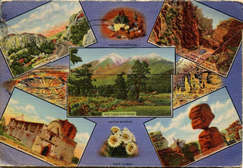 Folder -  Arizona, America's Wonderland (18 views + covers + narrative + map)  