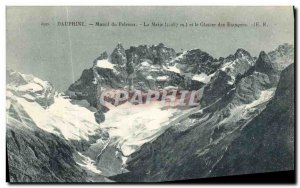 Old Postcard Dauphine Massif Meije Pelvoux and Glacier props