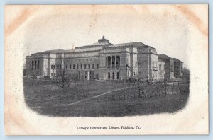 1905 Pittsburg Pennsylvania Vintage Postcard Carnegie Institute Library Building
