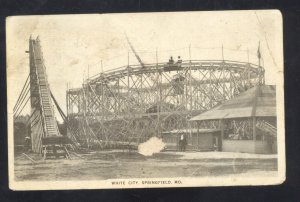 SPRINGFIELD MISSOURI WHITE CITY AMUSEMENT PARK ROLLER COASTER VINTAGE POSTCARD