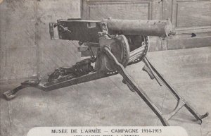 FRANCE GUN U.S. ARMY CENSORED TO TAMPA FLORIDA WW1 MILITARY POSTCARD 1918