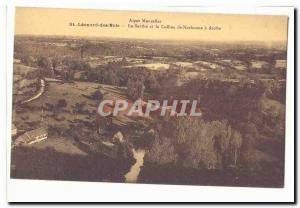 ST Leonard des Bois Old Postcard Sarthe and the hill of Narbonne right