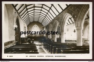 dc1538 - ENGLAND Wadebridge 1910s St. Breock Church Kingsway Real Photo Postcard
