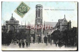 Old Postcard Church Paris Saint Germain L & # 39Auxerrols