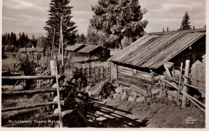 Sweden Myckelbergets Fäbodar Malung Vintage RPPC 09.89