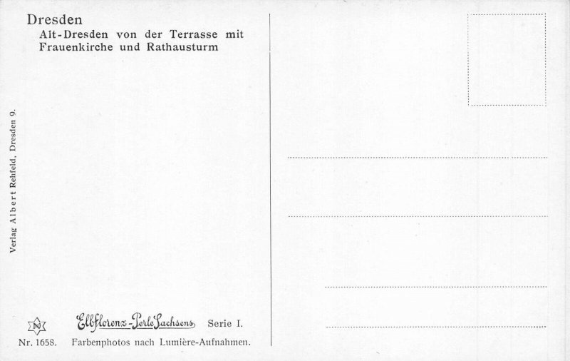 A020 Germany Dresden Frauenkirche und Rathausturm Church tower postcard