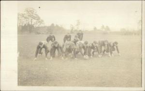Football Team - UNH Durham NH Written on Back c1910 Real Photo Postcard