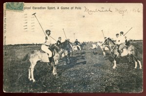 h2112 - CANADA SPORT Postcard 1906 Polo Game