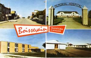 Boissevain MB Manitoba Memorial Hospital Collegiate Westview Vintage Postcard