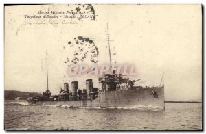 Postcard Old Ship Torpedo squadron of Seaman Leblanc