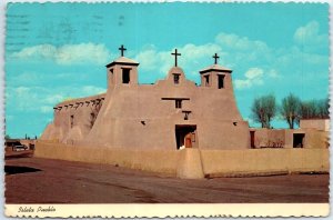 Postcard - Old Mission Church - Isleta Pueblo, New Mexico