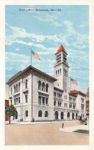 C92/ Savannah Georgia Ga Postcard c1915 Post Office Building