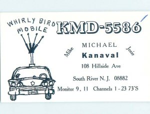 Pre-1980 RADIO CARD - CB HAM OR QSL South River New Jersey NJ AH0589