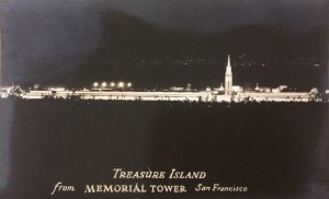 RPPC Treasure Island from Memorial Tower, San Francisco 1939? Vintage Postcard