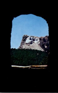 South Dakota Black Hills Mt Rushmore National Memorial Through Tunnel On Iron...