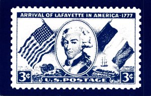 Stamps On Postcards The Marquis De Lafayette