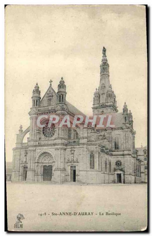 Old Postcard Sainte Anne D Auray Basilica