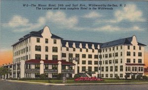 Postcard The Manor Hotel 24th and Surf Ave Wildwood by the Sea NJ