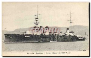 Old Postcard Boat War The Republic of Breastplate & # 39escadre